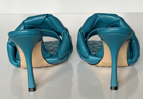 NWT $1500 Bottega Veneta Lido Intrecciato Leather Mules Vintage Blue 7.5 608854