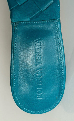 NWT $1500 Bottega Veneta Lido Intrecciato Leather Mules Vintage Blue 7.5 608854