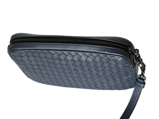 NWT $1890 Bottega Veneta Intrecciato Кожаная сумка через плечо или клатч Синяя 548040 
