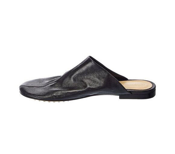 NIB 759 $ Bottega Veneta Slipper-Sandalen aus schwarzem Napa-Leder 7 US (37 Euro) 667185