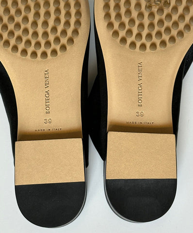 NIB $759 Bottega Veneta Black Napa Leather Slipper Sandals 9 US (39 Euro) 667185