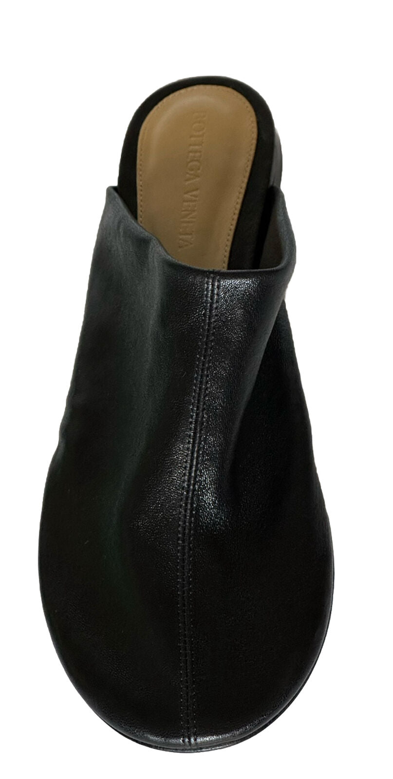 NIB $759 Bottega Veneta Black Napa Leather Slipper Sandals 11 US (41 Eu) 667185