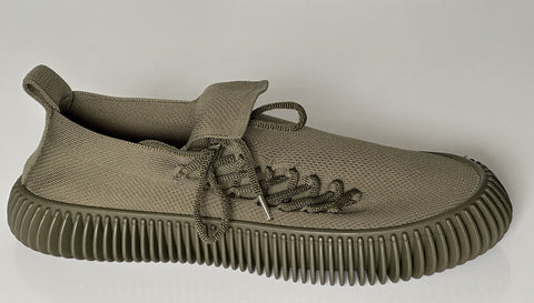 NIB 920 $ Bottega Veneta Tech Knit Stretch Khaki Sneakers für Herren 13 US (46) 690112 