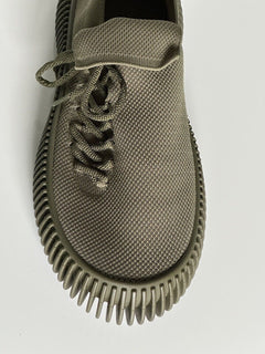 Bottega Veneta Men's Tech Knit Stretch Khaki Sneakers 10 US (43) 690112 NIB $920