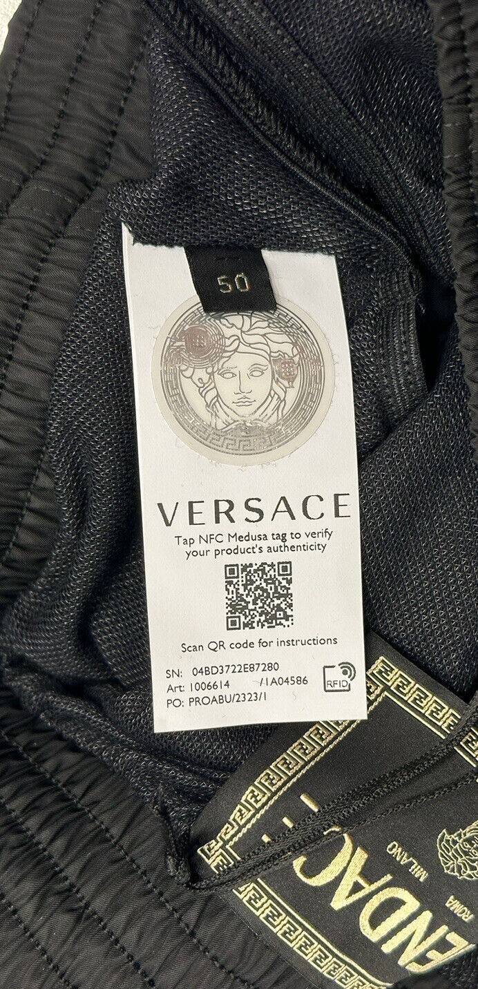 Мужские черные боксеры для плавания Versace Fendace стоимостью 575 долларов США 50 (4 США) IT 1006614 