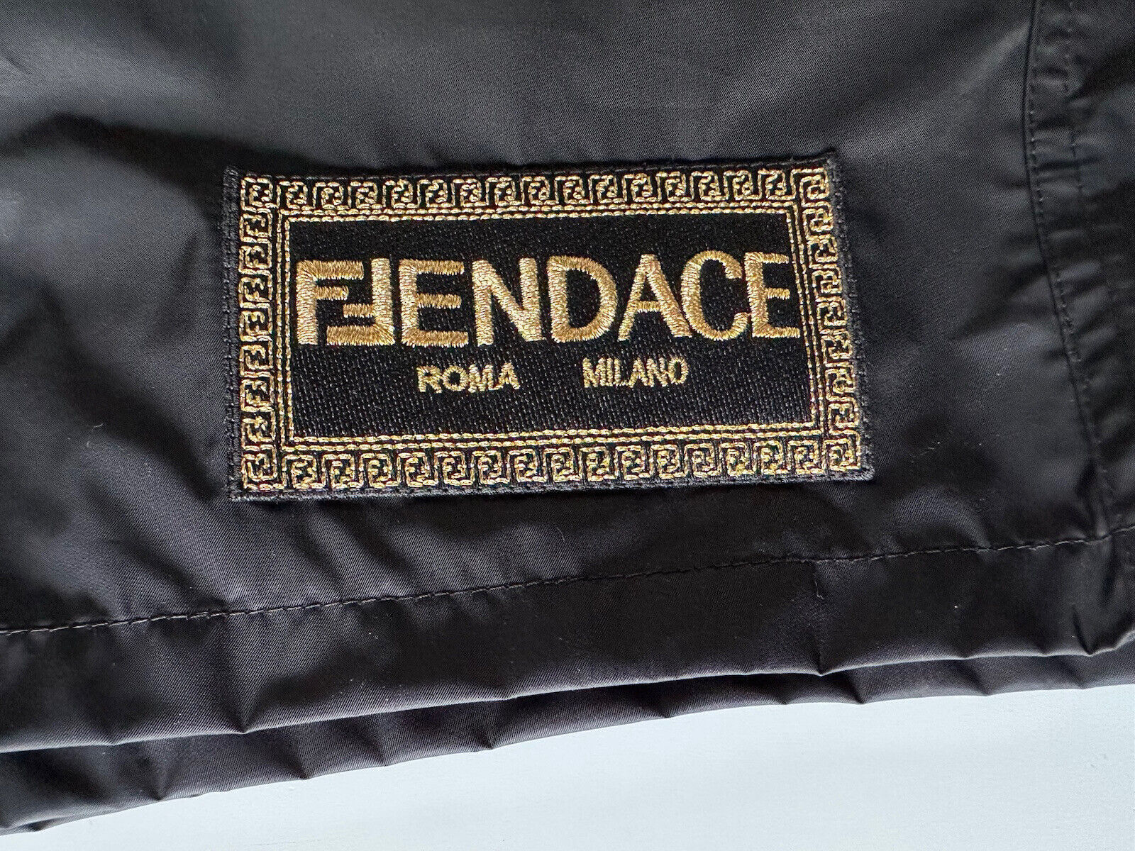 NWT $575 Versace Fendace Men's Black Boxer Swim Shorts 50 (4 US)  IT 1006614