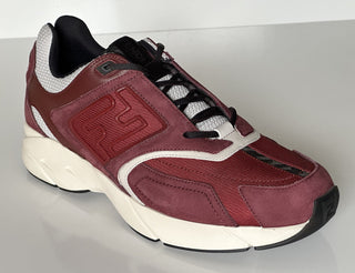 NIB 1100 долларов США Бордовые кроссовки Fendi FF Logo из ткани/кожи 10 США (43 евро) 7E1555