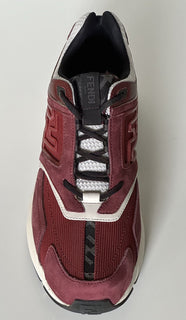 NIB 1100 долларов США Бордовые кроссовки Fendi FF Logo из ткани/кожи 10 США (43 евро) 7E1555