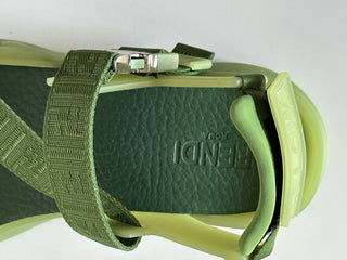 NIB $895 Fendi Men's FF Strapped Basil Sandals 11 US/ 10 UK Italy 7X1503