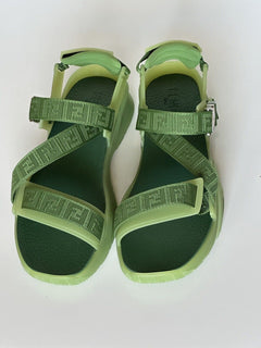 NIB $895 Fendi Men's FF Strapped Basil Sandals 11 US/ 10 UK Italy 7X1503