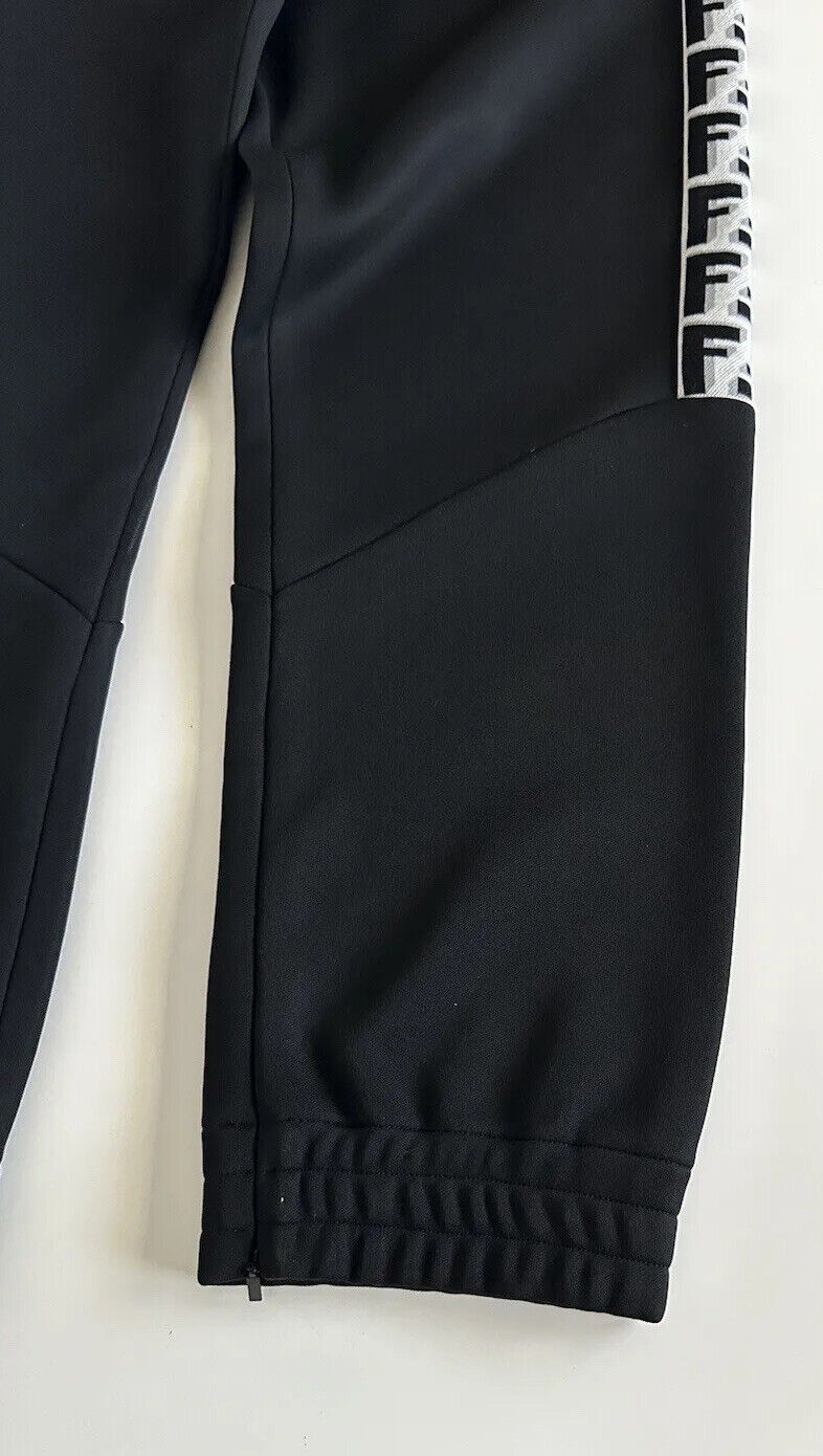 NWT $1490 Fendi FF Повседневные брюки из полиэстера/хлопка, черный размер, большой размер FAB645 Италия 
