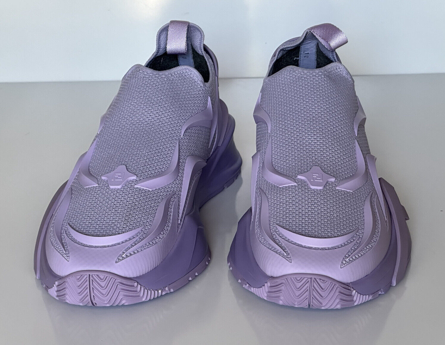 NIB 1050 Fendi Flow Men's Fabric Lilac Sneakers 10 US (43 Euro) 7E1504 Italy