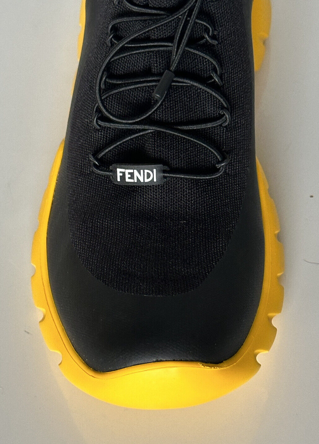 NIB $930 Мужские высокие кроссовки Fendi FF, черные/коричневые 12 US (45) 7E1347