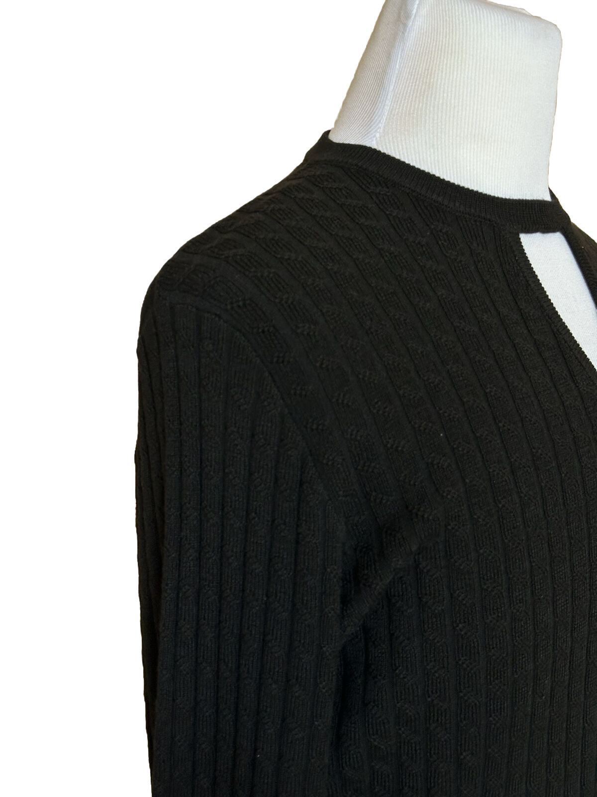 СЗТ 1250 долларов США Fendi Шерстяной вязаный пуловер Черный 52 евро FZX077 Сделано в Италии 