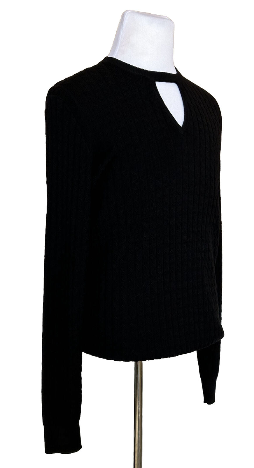 NWT $1250 Fendi Wool Knit Pullover Sweater Black 54 Euro FZX077 Made in Italy