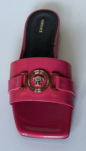 NIB 850 $ VERSACE Medusa Damen Fuxia Oro Sandalen 6 US (36 Euro) 1006144 Spanien 