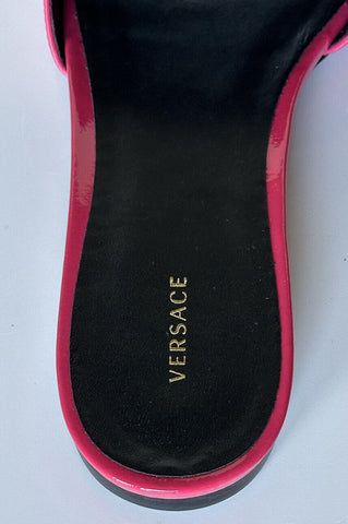 NIB 850 $ VERSACE Medusa Damen Fuxia Oro Sandalen 6 US (36 Euro) 1006144 Spanien 