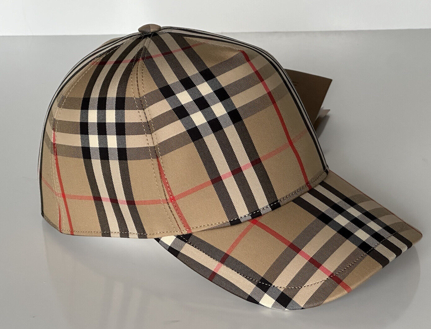 Neu mit Etikett: 380 $ Burberry Stripe Baseball Cap Archive Beige M (57 cm) 8026929 Italien