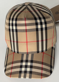 NWT $380 Бейсбольная кепка Burberry Stripe Archive Бежевая M (57 см) 8026929 Италия