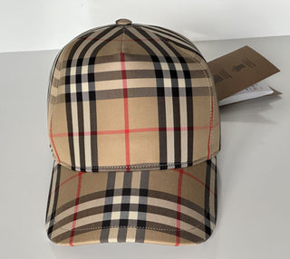 NWT $380 Бейсбольная кепка Burberry Stripe Archive Бежевая M (57 см) 8026929 Италия