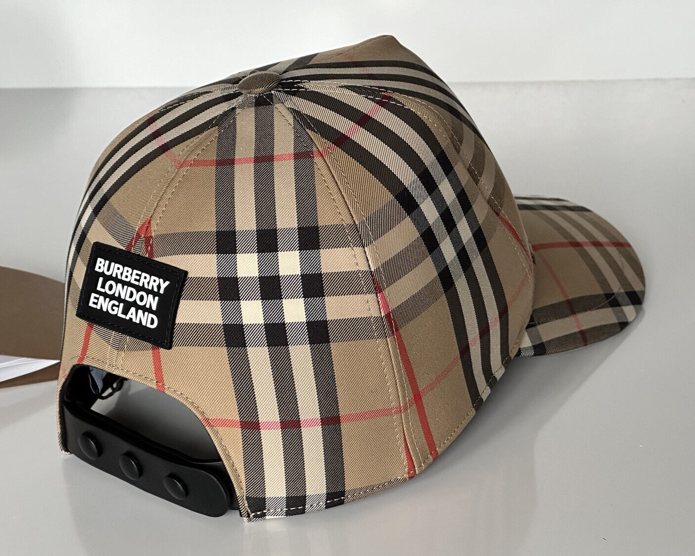 Neu mit Etikett: 380 $ Burberry Stripe Baseball Cap Archive Beige M (57 cm) 8026929 Italien