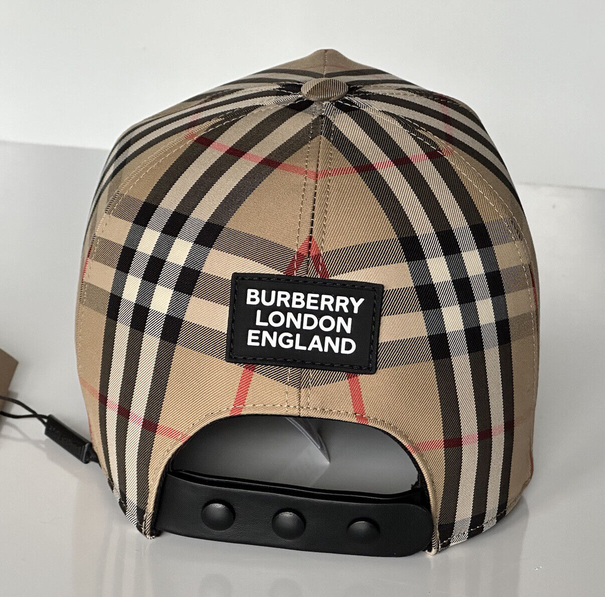 Neu mit Etikett: 380 $ Burberry Stripe Baseball Cap Archive Beige M (57 cm) 8026929 Italien