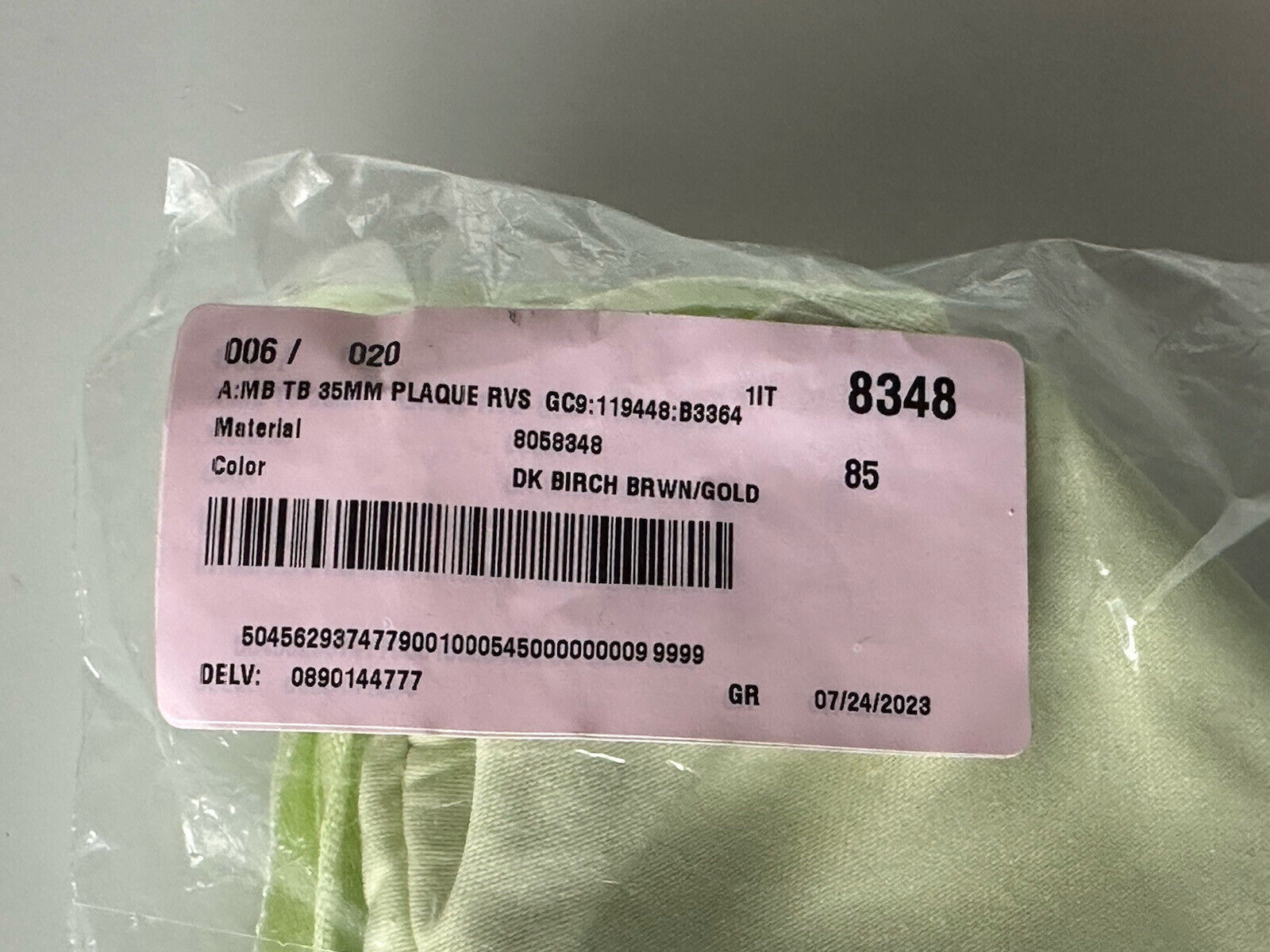 Neu mit Etikett: 550 $ Burberry TB Leder-Wendegürtel aus dunkler Birke 34/85 8058348 Italien
