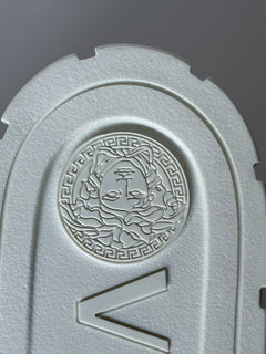 СПИ 750 долларов Versace Низкие женские белые кожаные кроссовки 10,5 США (40,5) 1008962