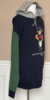Толстовка Polo Ralph Lauren Bear с капюшоном синего/зеленого/красного цвета, 2XLT/2TGL, NWT, 188 долларов США. 