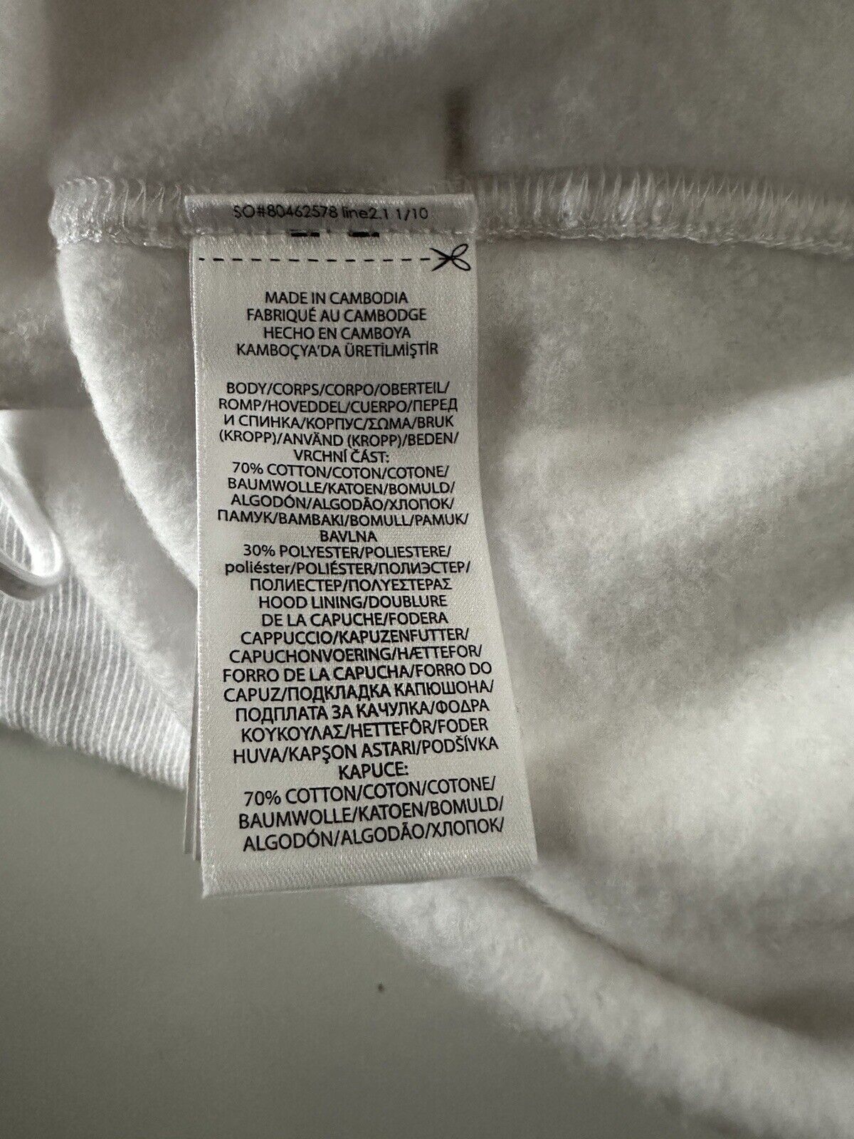 NWT $188 Polo Ralph Lauren Long Sleeve Bear Sweatshirt with Hoodie White 1XB/1TG