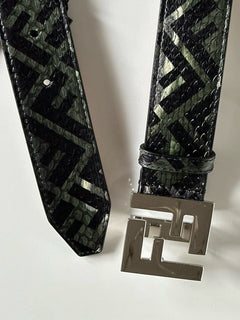 NWT $1100 Fendi FF Colubrid Snake Skin Leather Belt 105/42 7C0404 IT