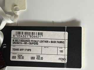 NWT $750 Двусторонний ремень Fendi FF из телячьей кожи гранитного/черно-серого цвета 100/40 7C0480 