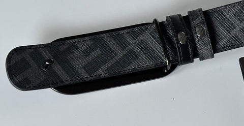 NWT $630 Fendi FF O’lock Leather Reversible Black/Grey Belt 100/40 Italy 7C0475