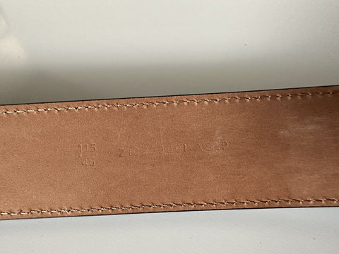 NWT $ 590 Fendi FF Logo Kalbsleder Schwarz/Grau Gürtel 115/46 Italien 7C0434 