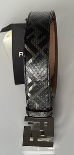 NWT $1100 Ремень Fendi FF Colubrid из кожи змеи 115/46 7C0404 Италия 
