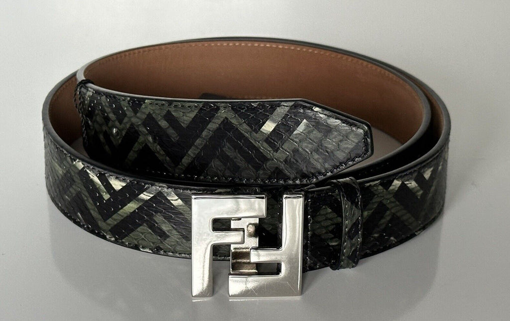 NWT $1100 Ремень Fendi FF Colubrid из кожи змеи 110/44 7C0404 Италия 