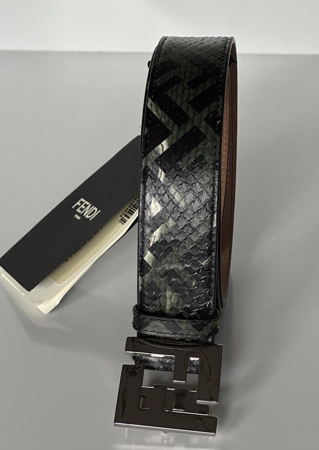 NWT $1100 Fendi FF Colubrid Snake Skin Leather Belt 100/40 7C0404 IT
