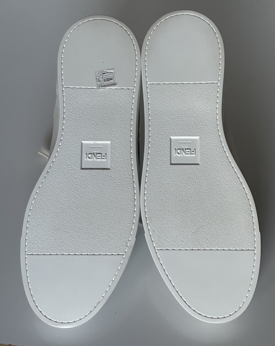 NIB $795 Fendi O’lock Leather White Sneakers 12 US (45 Euro) 7E1562 Italy