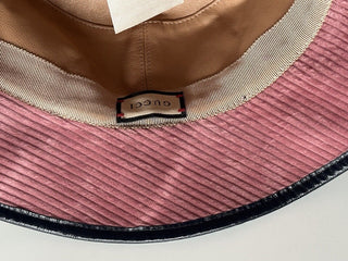 NWT $430 Женская розовая бархатная вельветовая панама Gucci Gucci L (58 см) 679425 Италия 