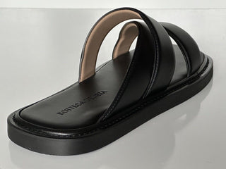 Мужские сандалии из телячьей кожи Bottega Veneta за 760 долларов США, черные 10 США (43) 651420 