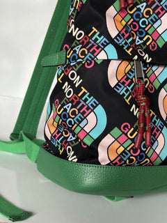 NWT $1890 Черный холщовый рюкзак Gucci &amp; The North Face, сделано в Италии 650288 1164 