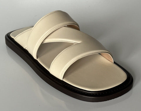 NIB $760 Bottega Veneta Calf Leather Mens Sandals Shoes Sea Salt 12 US  651420