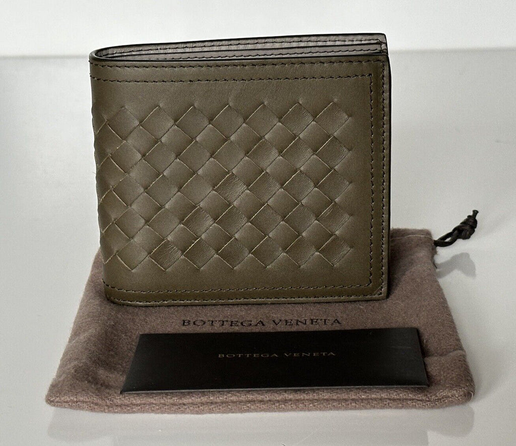 Neu mit Etikett: 490 $ Bottega Veneta Intrecciato Leder Senf Bifold Wallet 113993 Italien