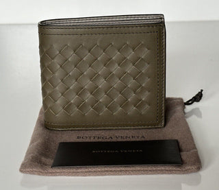 Neu mit Etikett: 490 $ Bottega Veneta Intrecciato Leder Senf Bifold Wallet 113993 Italien