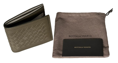Neu mit Etikett: 490 $ Bottega Veneta Intrecciato Leder Senf Bifold Wallet 113993 Italien