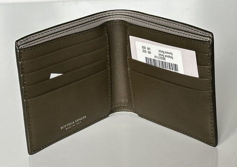 Neu mit Etikett: 490 $ Bottega Veneta Intrecciato Leder Senf Bifold Wallet 113993 Italien