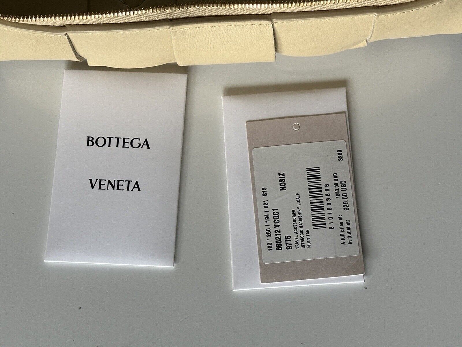 NWT $1250 Bottega Veneta Intrecciato Кожаный дорожный чехол Multitan 680212 