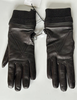 NWT $650 Bottega Veneta Women's Leather Gloves Brown Size 8  (L) Italy 690300