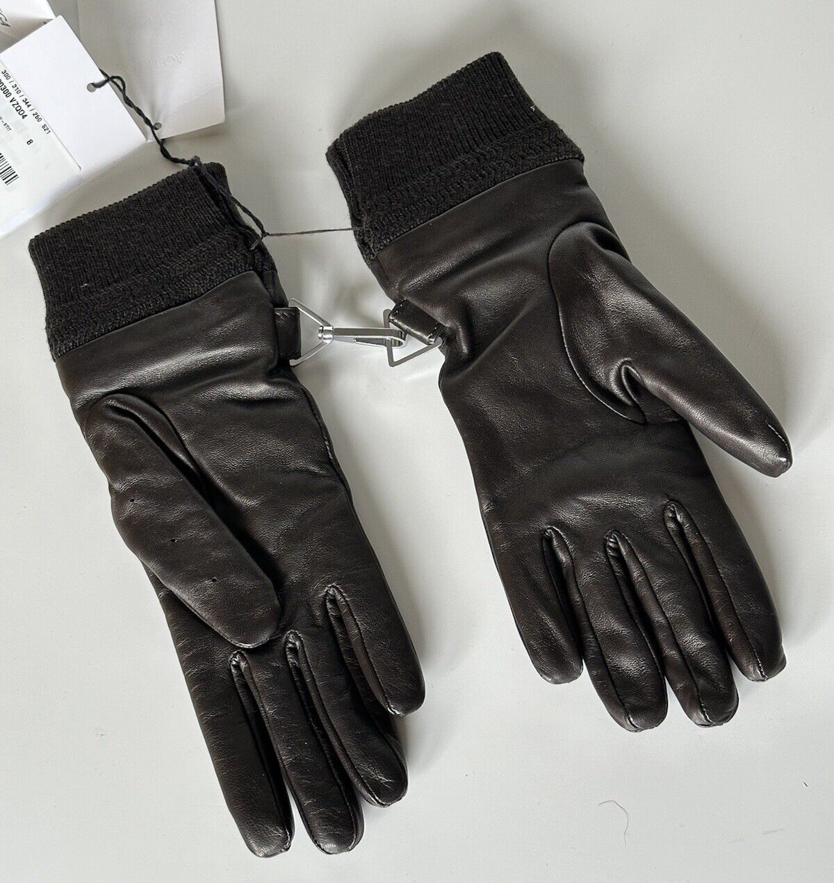 СЗТ $650 Женские кожаные перчатки Bottega Veneta Коричневые, размер 8 (L), Италия 690300 