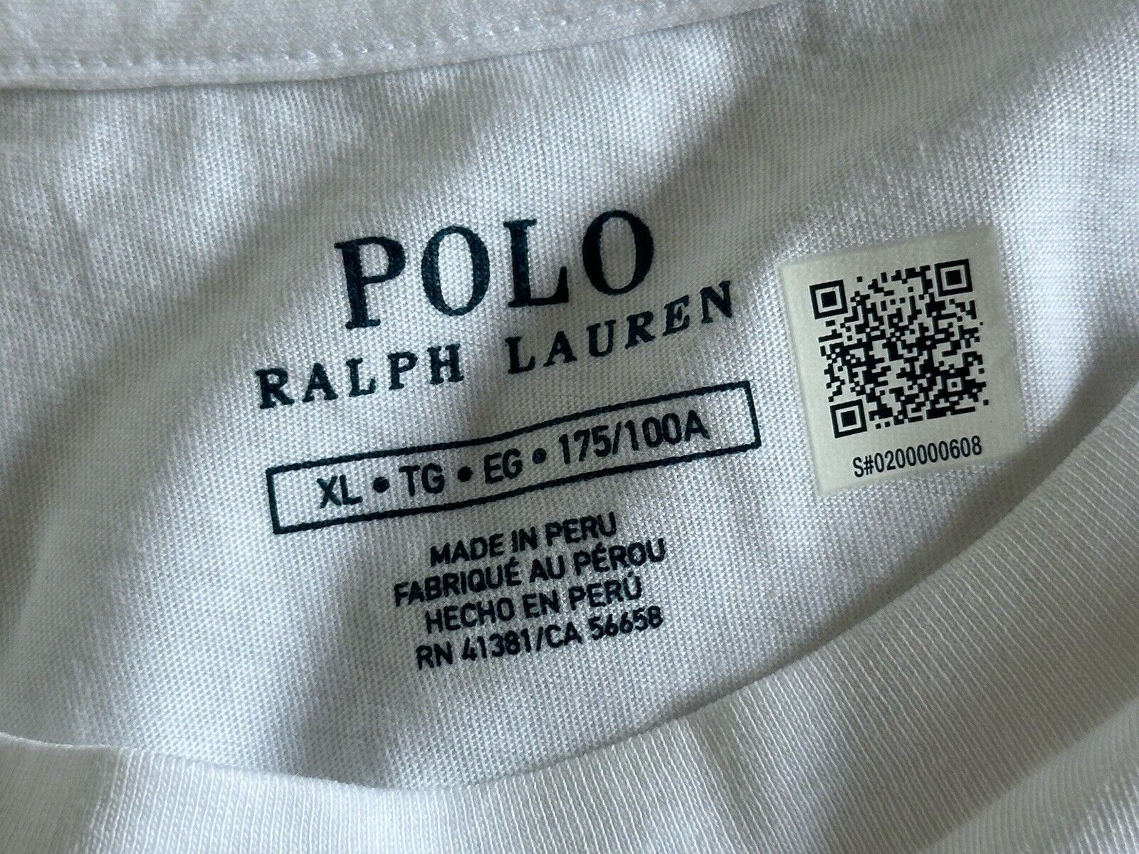 Neu mit Etikett: 78 $ Polo Ralph Lauren USA Flag Weißes Kurzarm-T-Shirt-Oberteil XL